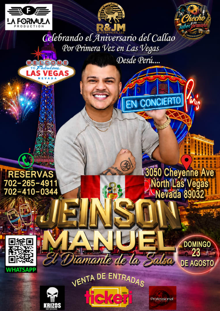 Event - JEISON MANUEL  el diamante de la salsa por primera vez en las vegas - North Las Vegas, NV - dom, 23 de agosto de 2026} | concert tickets
