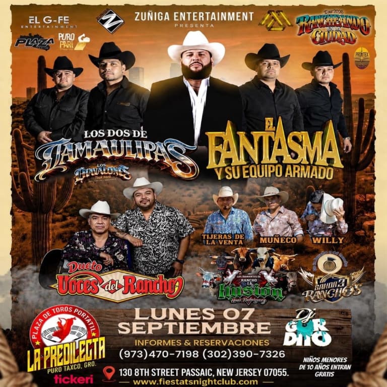 Event - Los Dos de Tamaulipas, El Fantasma y Mas - Passaic, NJ - lun, 7 de septiembre de 2026} | concert tickets