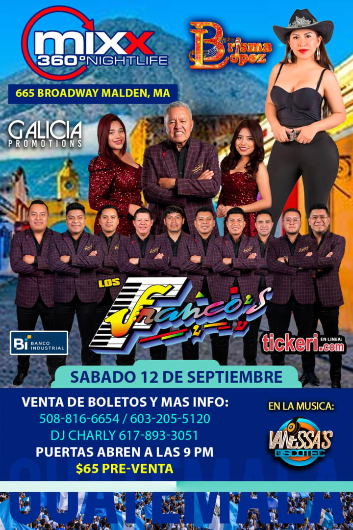Event - Los Franco’s en vivo  - Malden, Massachusetts - September 12, 2026 | concert tickets