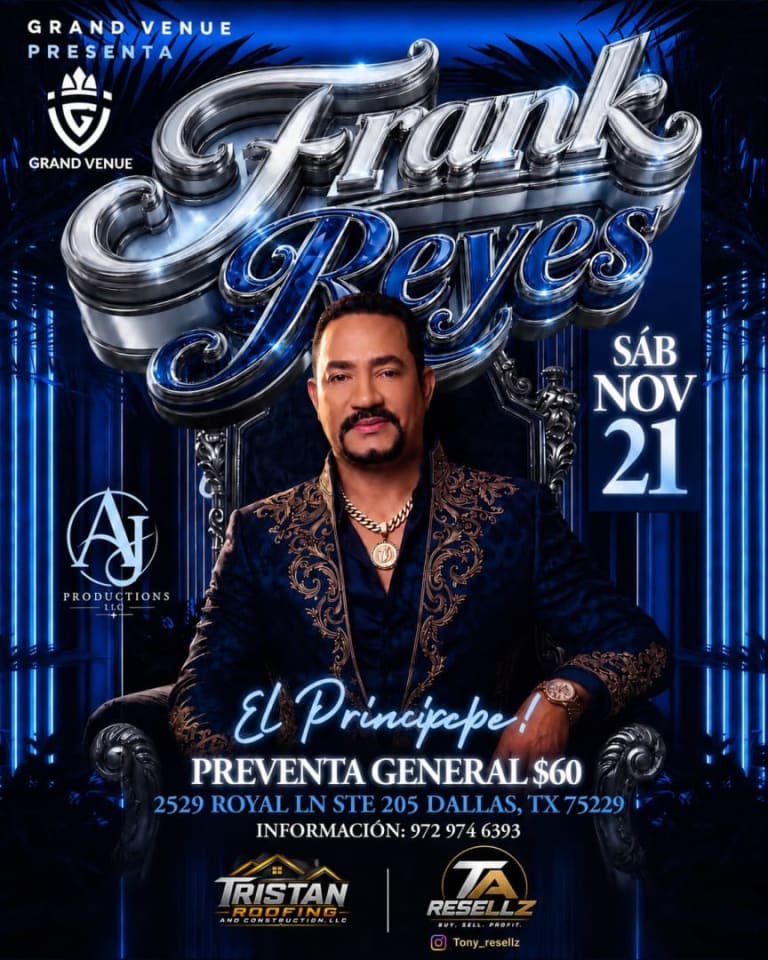 Event - Frank Reyes El Principe En Concierto  - Dallas, Texas - November 21, 2026 | concert tickets