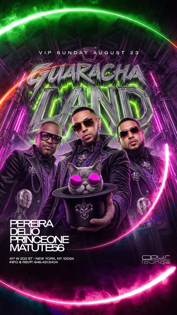 Event - VIP Sundays Guaracha Land Edition At Opus Lounge  - New York, New York - August 23, 2026 | concert tickets