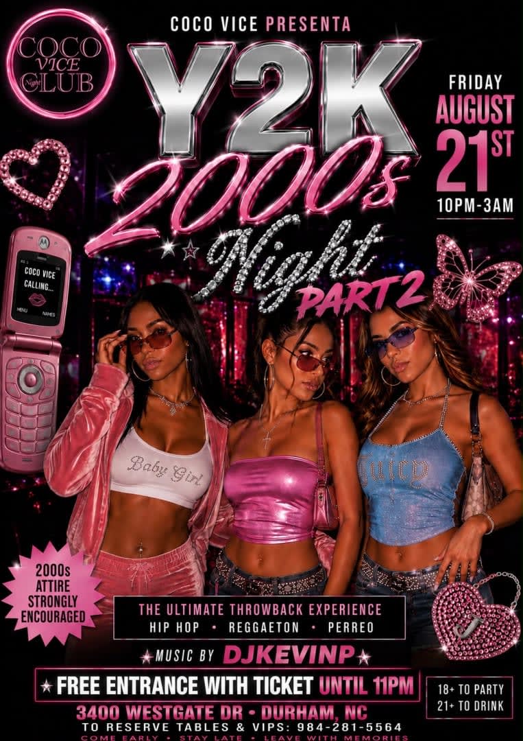 Event - Y2K2,000’s PARTY  - Durham, North Carolina - August 21, 2026 | concert tickets