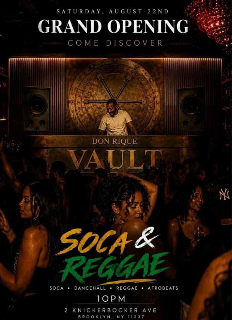Event - Vault Grand Opening NYC at Don Rique | Soca & Reggae Saturday - Brooklyn, NY - Sat, August 22, 2026} | concert tickets