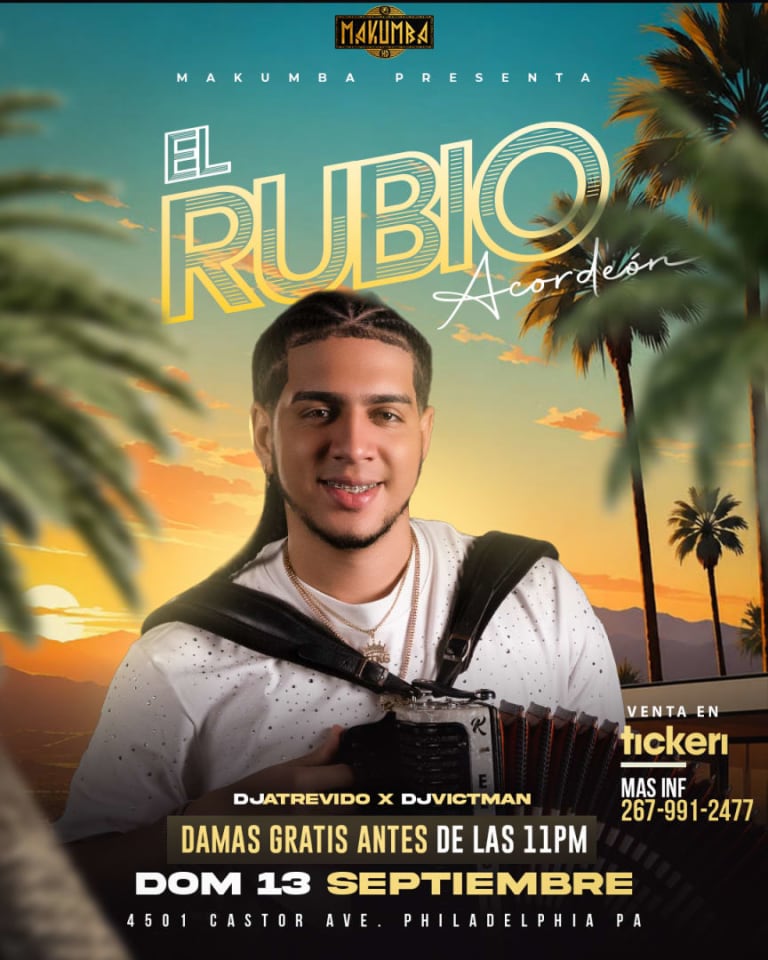 Event - El rubio Acordeon en vivo en Philadelphia - Philadelphia, PA - dom, 13 de septiembre de 2026} | concert tickets