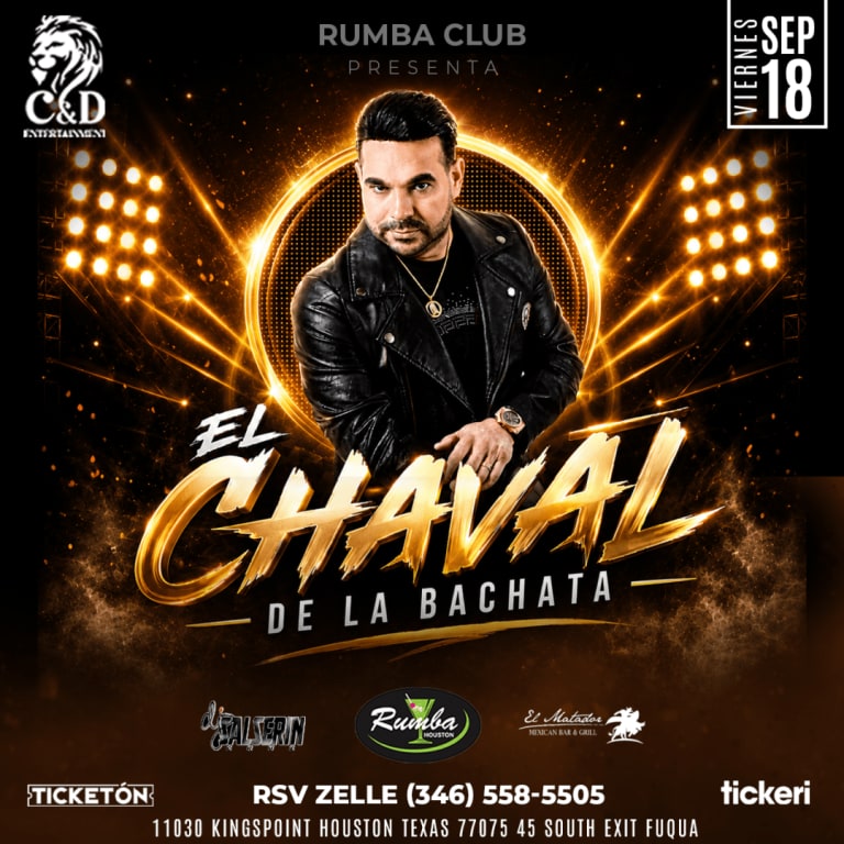 Event - El Chaval de la Bachata Houston TX - Houston, Texas - September 18, 2026 | concert tickets