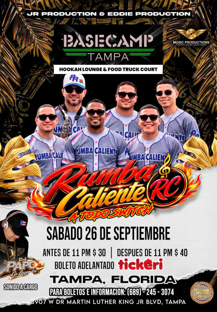Event - La explosion de rumba caliente By JR production and Eddie production  - Tampa, FL - sáb, 26 de septiembre de 2026} | concert tickets