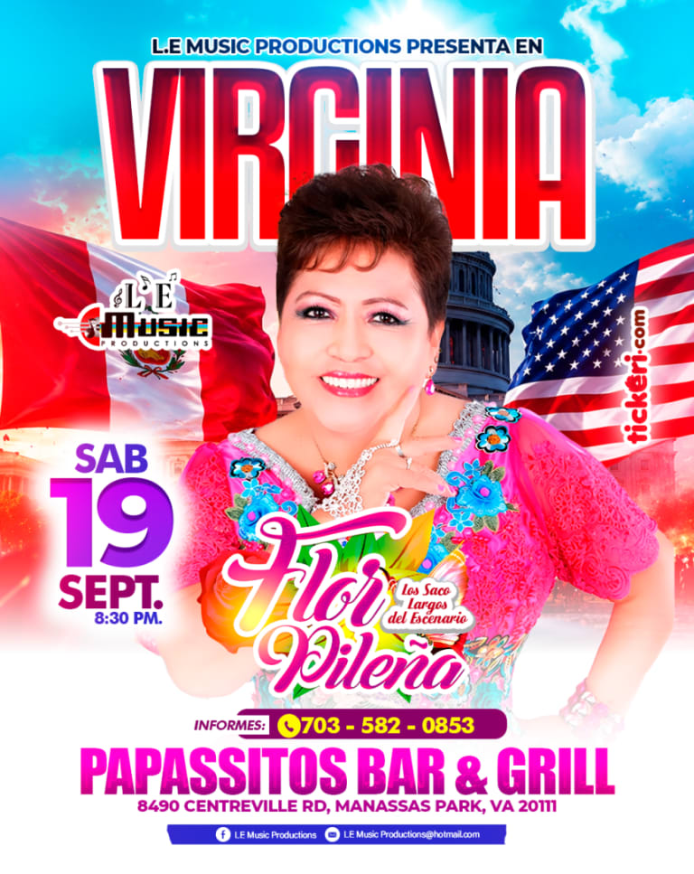 Event - FLOR PILEÑA en VIRGINIA  - Manassas Park, Virginia - September 19, 2026 | concert tickets