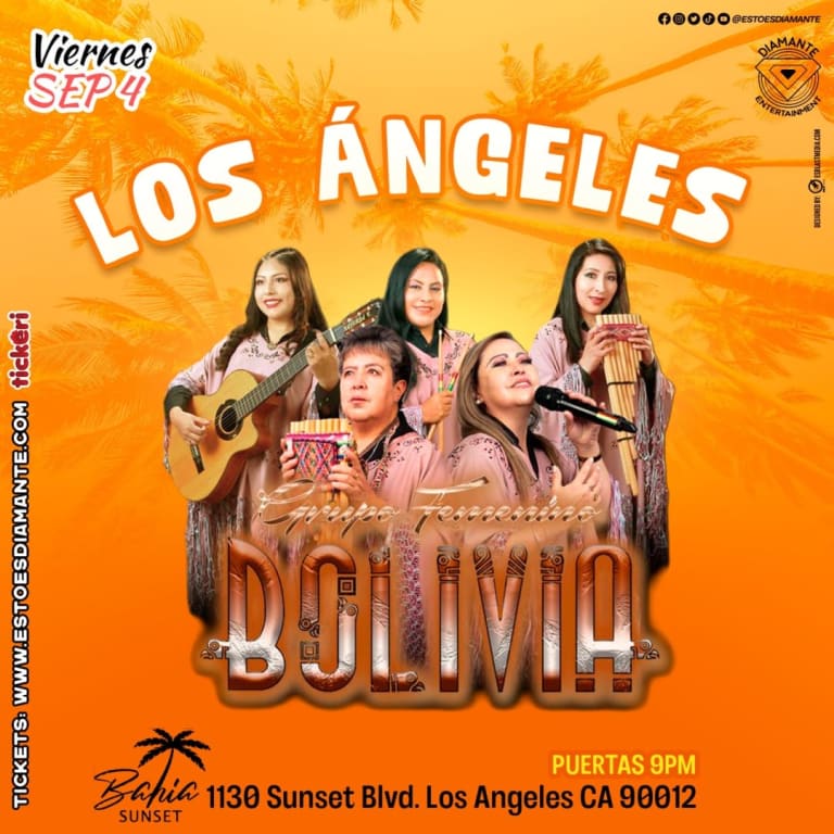Event - GRUPO FEMENINO BOLIVIA  - Los Angeles, California - September 4, 2026 | concert tickets