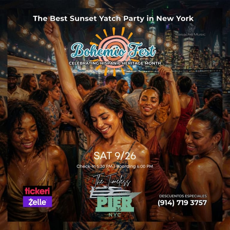 Event - BOHEMIO FEST - Sunset Yatch Party celebrating Hispanic Heritage Month - New York, NY - Sat, September 26, 2026} | concert tickets