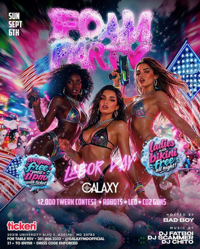 Event - LABOR DAY WEEKEND FOAM PARTY! - Hyattsville, Maryland - September 6, 2026 | concert tickets