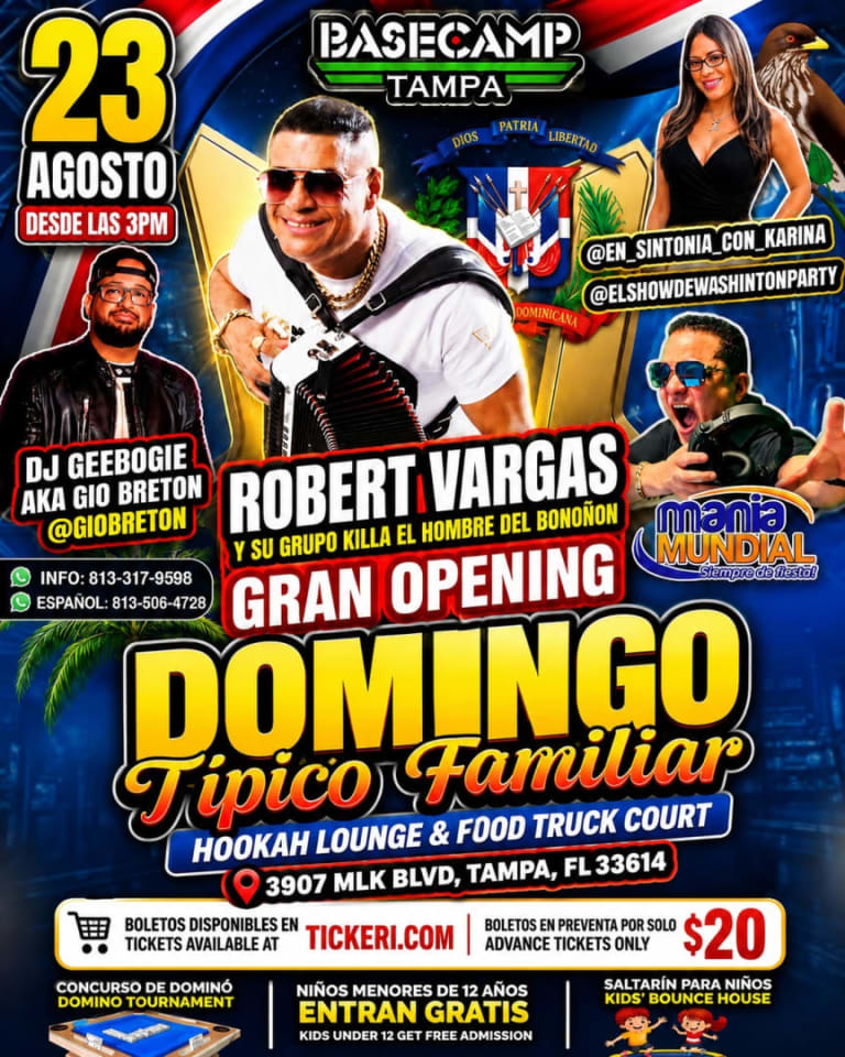 Event - DOMINGO TIPICO FAMILIAR  - Tampa, Florida - August 23, 2026 | concert tickets