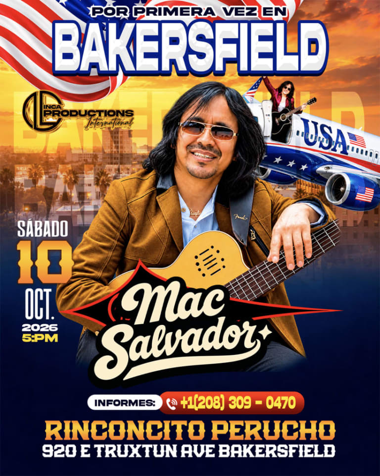 Event - MAC SALVADOR - GIRA TOUR 2026 USA - Bakersfield, California - October 10, 2026 | concert tickets