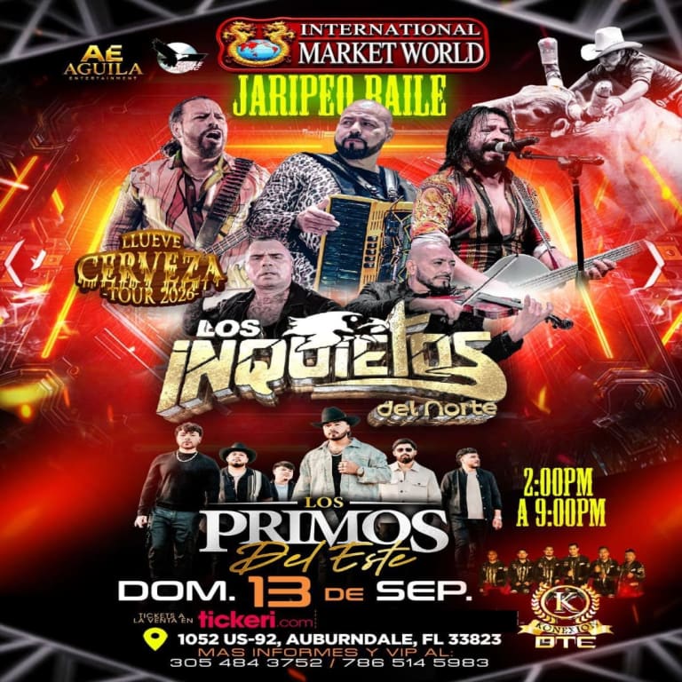 Event - Los Inquietos del Norte en Auburndale, FL - Auburndale, Florida - September 13, 2026 | concert tickets