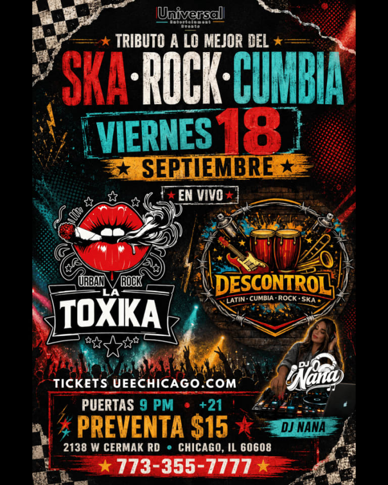 Event - SKA ROCK Y CUMBIA  - Chicago, Illinois - September 18, 2026 | concert tickets