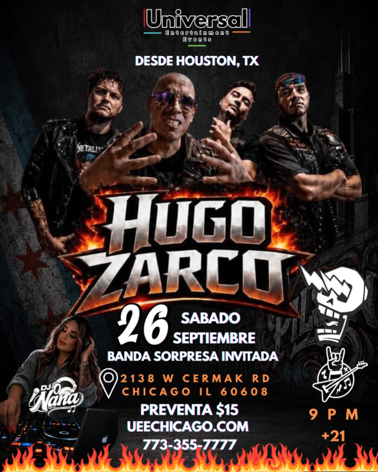 Event - Hugo Zarco Noche De Rock  - Chicago, Illinois - September 26, 2026 | concert tickets