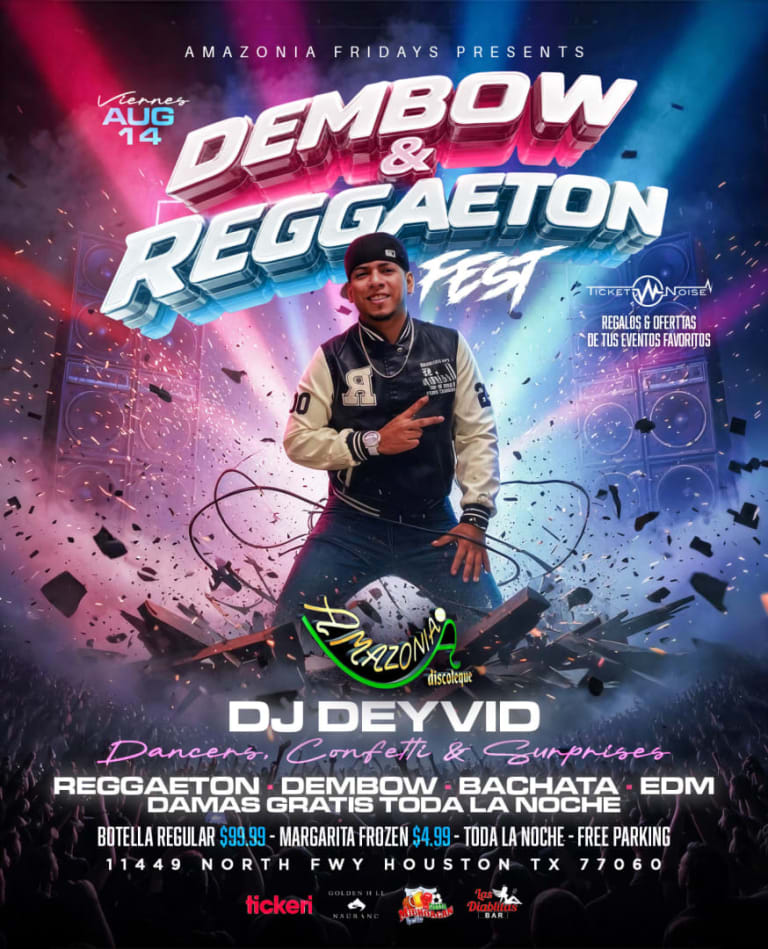 Event - Amazonia Fridays : Dembow & Reggaeton - Houston, Texas - August 28, 2026 | concert tickets