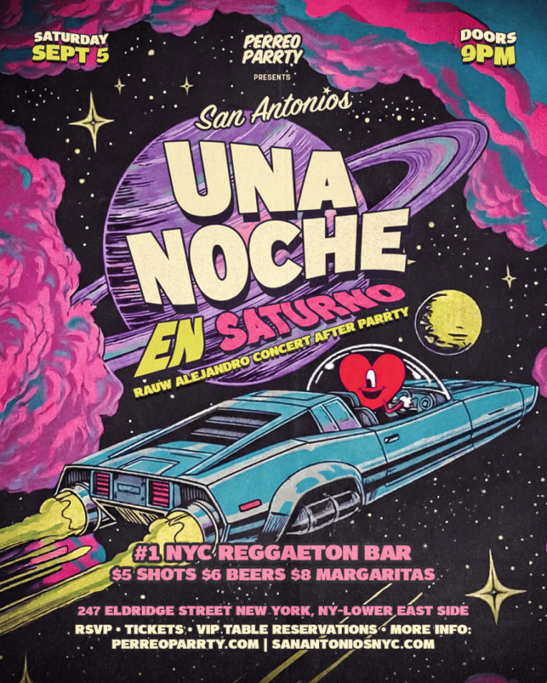 Event - Rauw Alejandro Concert After Party  @  San Antonios Latin & Reggaeton Bar - New York, New York - September 5, 2026 | concert tickets