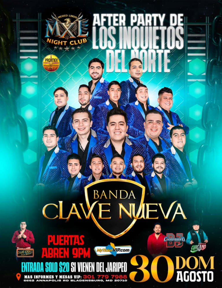 Event - BANDA CLAVE NUEVA - Bladensburg, Maryland - August 30, 2026 | concert tickets