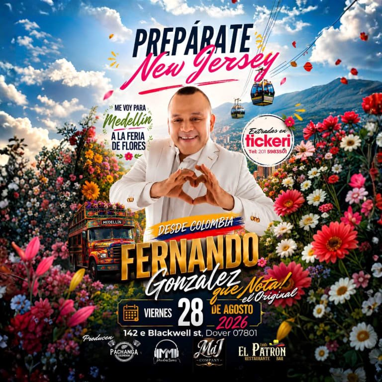 Event - FERNANDO GONZALEZ QUE NOTA - Dover, NJ - vie, 28 de agosto de 2026} | concert tickets