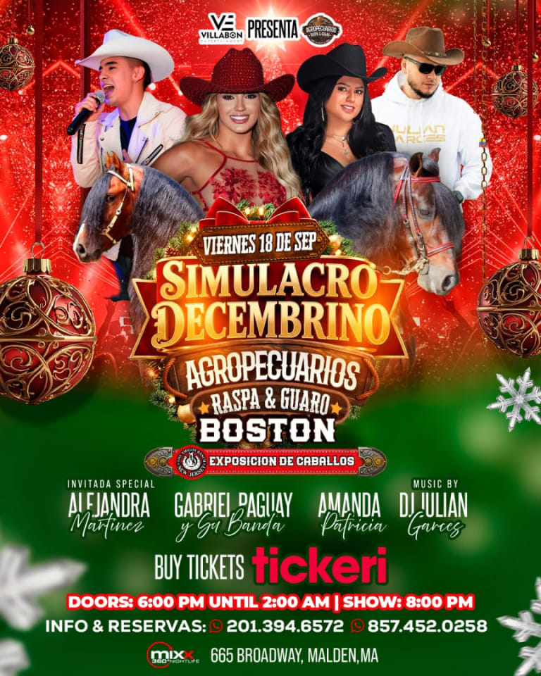 Event - SIMULACRO DECEMBRINO AGROPECUARIOS RASPA Y GUARO  - Malden, Massachusetts - September 18, 2026 | concert tickets