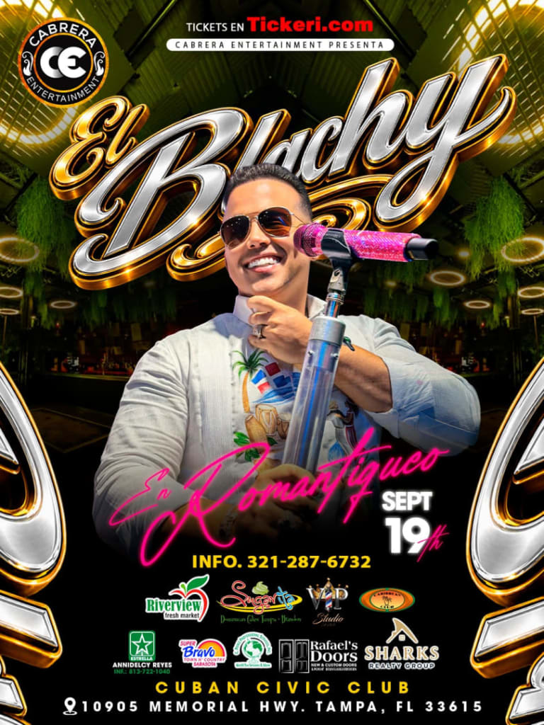 Event - EL BLACHY EN CONCIERTO - Tampa, Florida - September 19, 2026 | concert tickets
