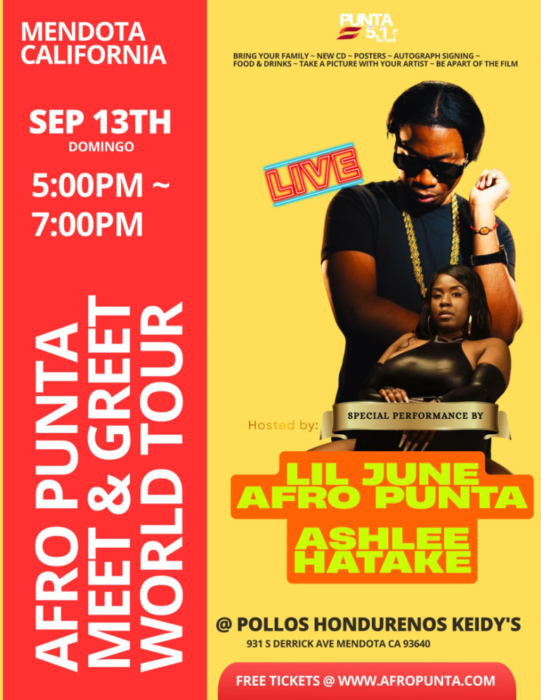 Event - Afro Punta Meet & Greet (Mendota California) - Mendota, California - September 13, 2026 | concert tickets