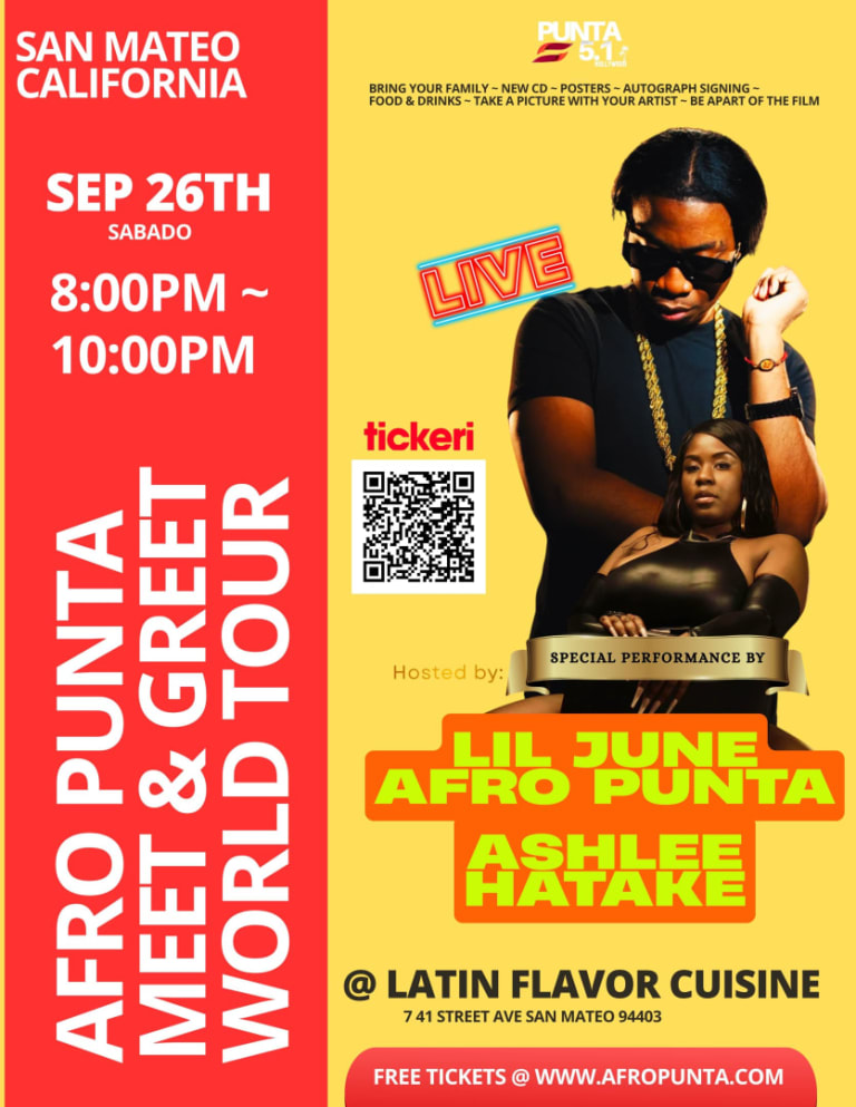 Event - Afro Punta Meet & Greet (San Mateo California) Ashlee Hatake - San Mateo, California - September 26, 2026 | concert tickets