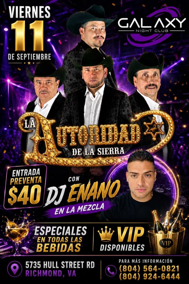 Event - Autoridad de la sierra  - Richmond, Virginia - September 11, 2026 | concert tickets