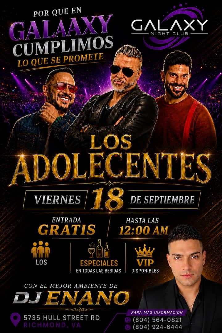 Event - Adolecentes - Richmond, Virginia - September 18, 2026 | concert tickets