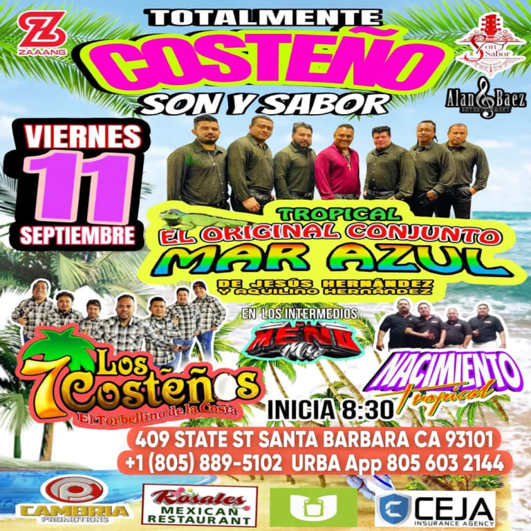 Event - Baile Totalmente Costeño  - Santa Barbara, California - September 11, 2026 | concert tickets