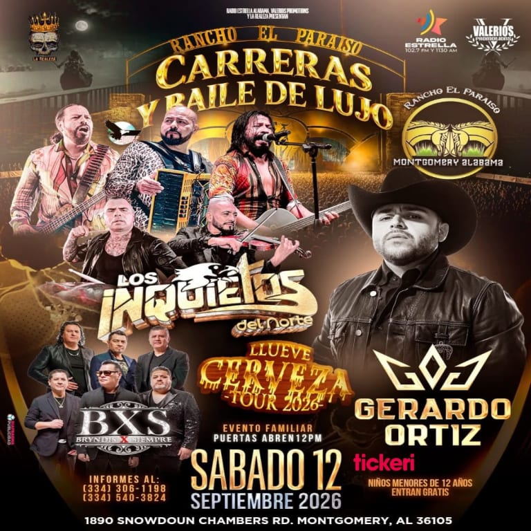 Event - Los Inquietos del Norte en Montgomery, AL - Montgomery, Alabama - September 12, 2026 | concert tickets