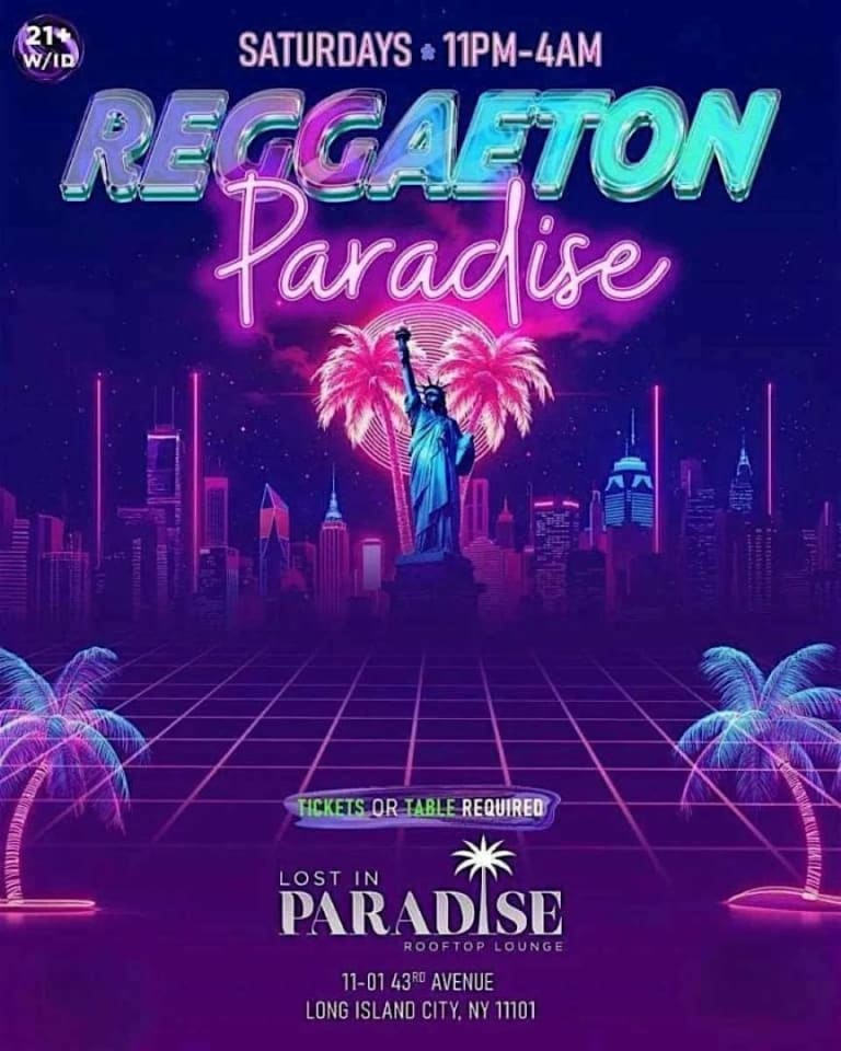 Event - Reggaeton Paradise Rooftop Party – Lost in Paradise, Queens - New York, New York - August 29, 2026 | concert tickets