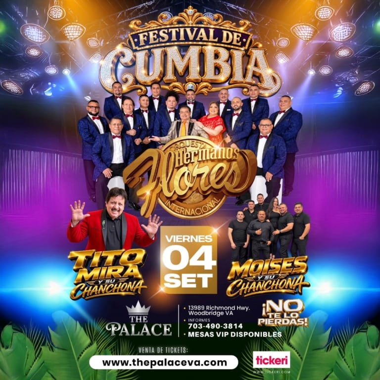 Event - Orquesta Hrnos. Flores Internacional- FESTIVAL DE CUMBIA en VA - Woodbridge, Virginia - September 4, 2026 | concert tickets