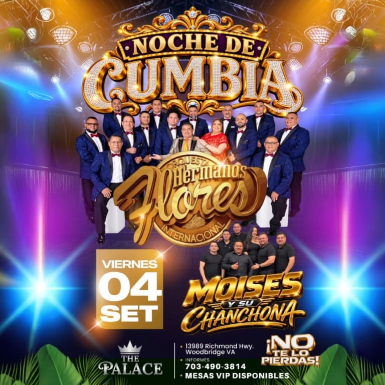 Event - Orquesta Hrnos. Flores Internacional- NOCHE DE CUMBIA en VA - Woodbridge, Virginia - September 4, 2026 | concert tickets