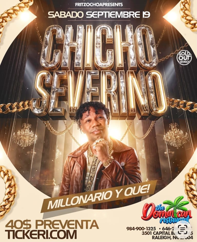 Event - CHICHO SEVERINO - Raleigh, North Carolina - September 19, 2026 | concert tickets