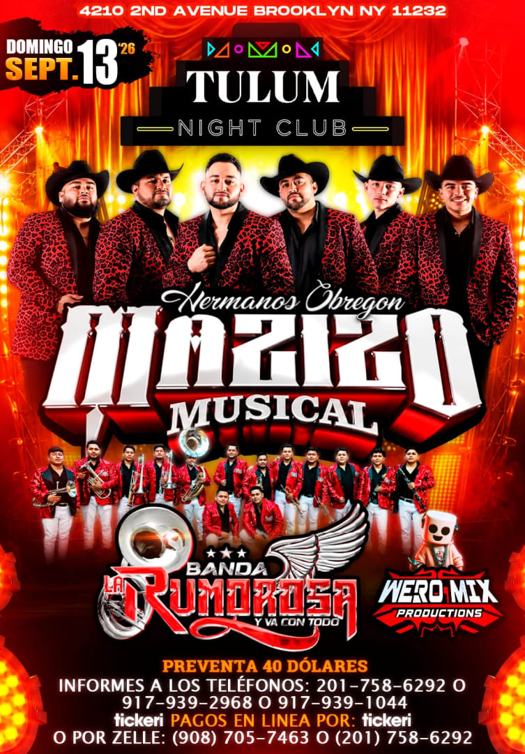 Event - 🤠 ¡Pura Banda y Duranguense en Tulum Night Club! 🕺 - Brooklyn, New York - September 13, 2026 | concert tickets