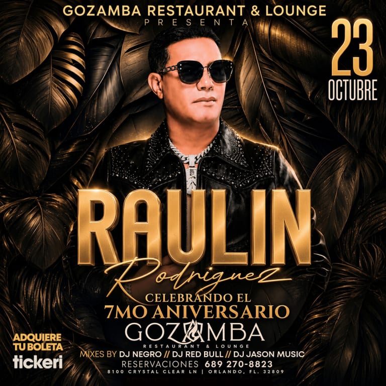 Event - raulin rodriguez en gozamba orlando - Orlando, Florida - October 23, 2026 | concert tickets