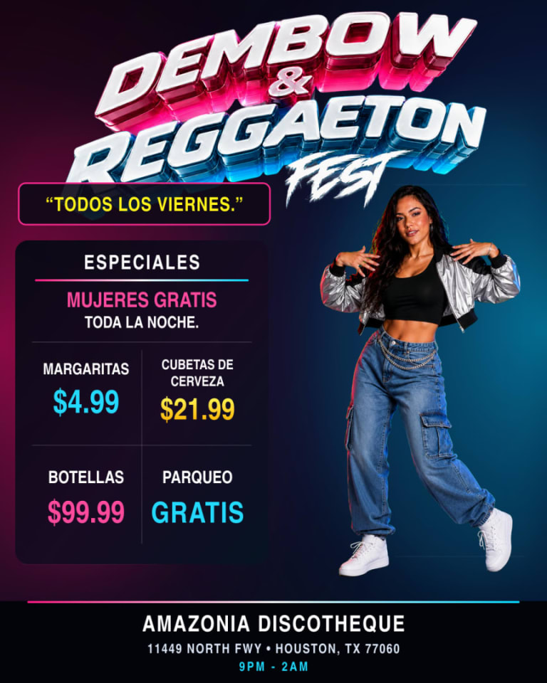 Event - Amazonia Fridays : Dembow & Reggaeton - Houston, Texas - September 4, 2026 | concert tickets