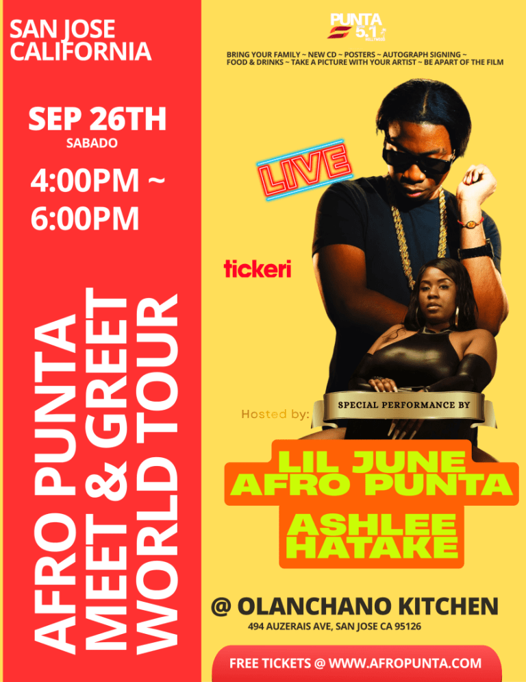 Event - Afro Punta Meet & Greet (San Jose California) Ashlee Hatake  - San Jose, California - September 26, 2026 | concert tickets