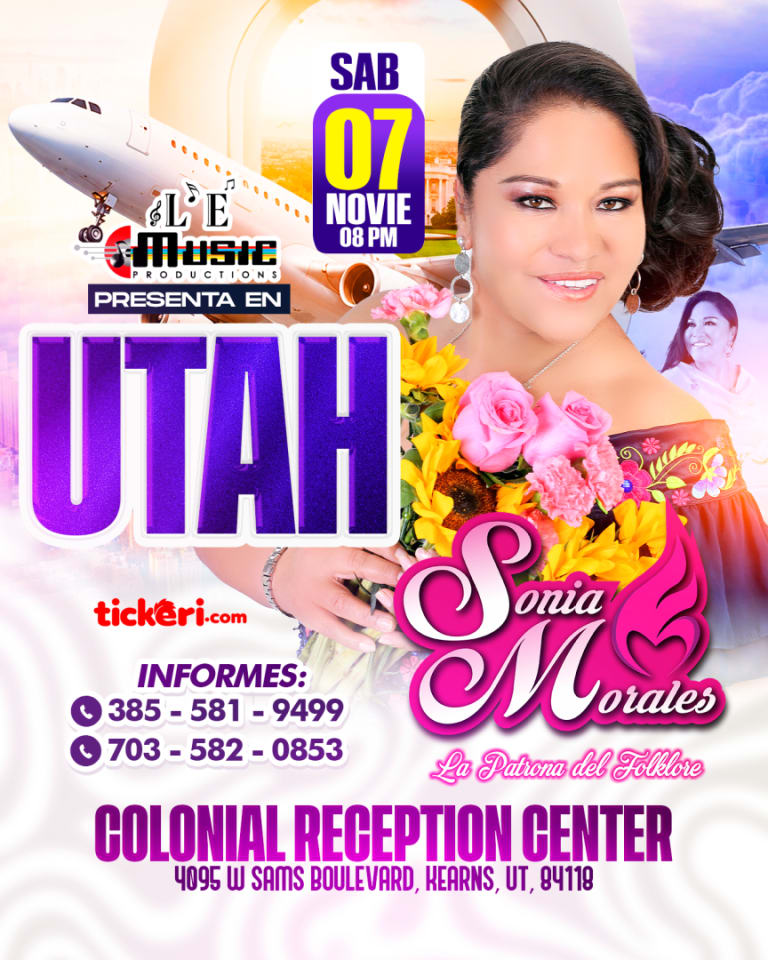 Event - SONIA MORALES en UTAH  - Kearns, Utah - November 7, 2026 | concert tickets