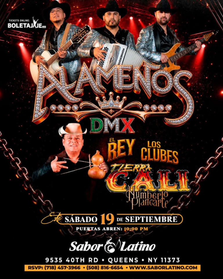 Event - ALAMENOS DE LA SIERRA,  TIERRA CALI /   | SABOR LATINO - Queens, New York - September 19, 2026 | concert tickets