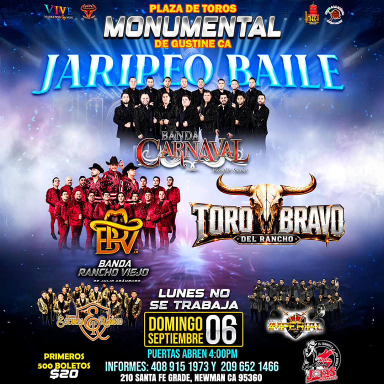 Event - Jaripeo Baile con Banda Carnaval & Banda Rancho Viejo y mas en vivo - Newman, California - September 6, 2026 | concert tickets