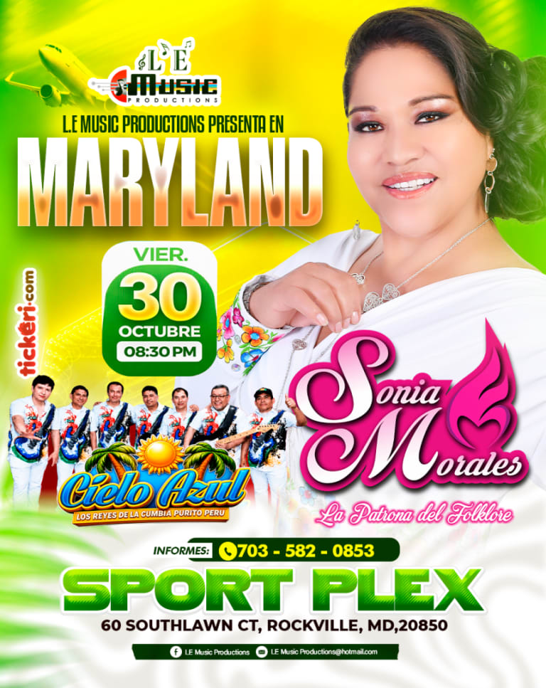 Event - SONIA MORALES en MARYLAND  - Rockville, Maryland - October 30, 2026 | concert tickets
