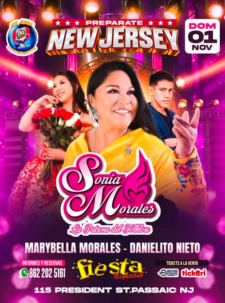 Event - SONIA MORALES  - Passaic, New Jersey - November 1, 2026 | concert tickets