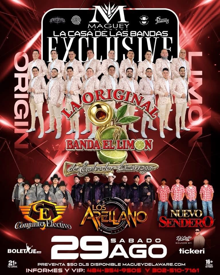 Event - La Original Banda el Limon de Salvador Lizarraga & Conjunto Efectivo y muchos mas en vivo - Wilmington, Delaware - August 29, 2026 | concert tickets
