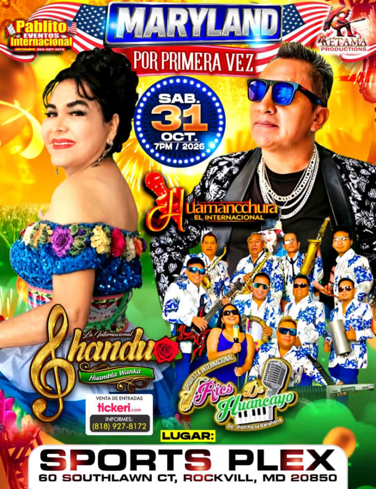 Event - SHANDU LA WHAMBLA WANKA MARYLAN  - Rockville, Maryland - October 31, 2026 | concert tickets