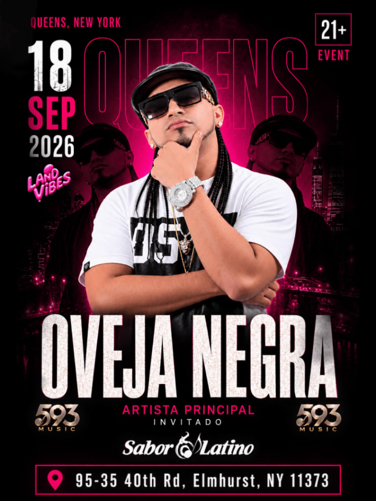 Event - Reggaeton Night by OVEJA NEGRA  - Queens, New York - September 18, 2026 | concert tickets