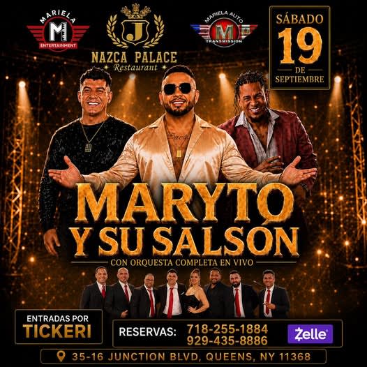 Event - Maryto y su salzon  - Corona , New York - September 19, 2026 | concert tickets