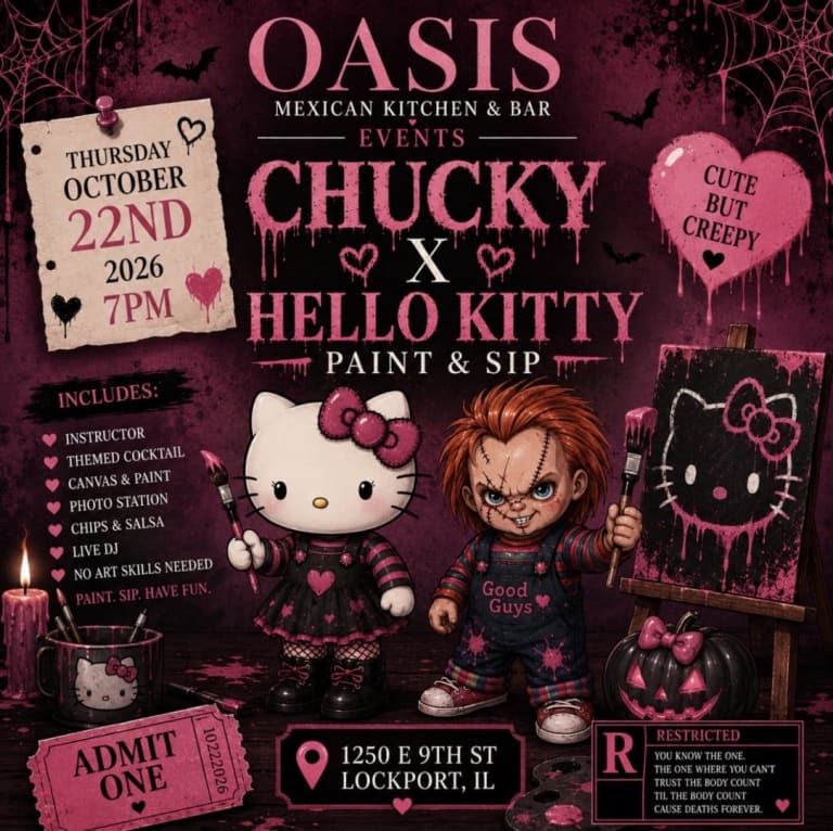 Event - Chucky X Hello Kitty Paint & Sip - Lockport, Illinois - October 22, 2026 | concert tickets