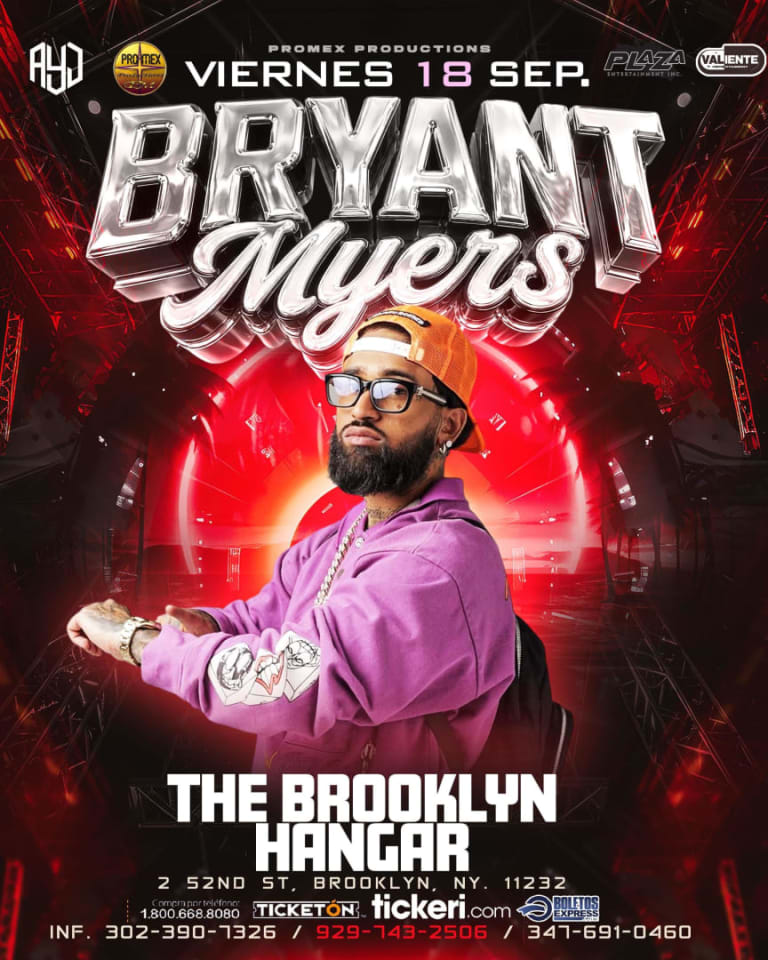 Event - BRYANT MYERS EN NEW YORK!! - Brooklyn, New York - September 18, 2026 | concert tickets